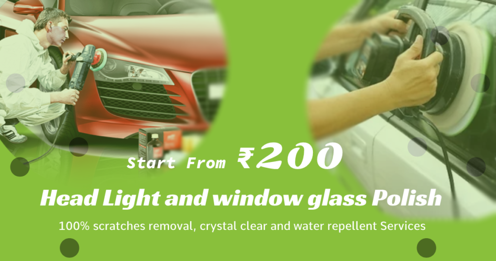 Car Head light and window glass polish